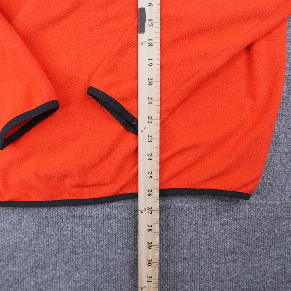 The North Face Fleece Pullover Mens Large Orange Black TKA 100 Glacier 1/4 Zip